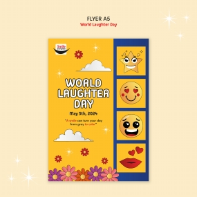 世界微笑日PSD宣传单设计